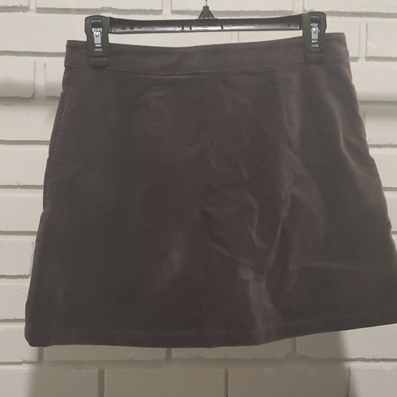Gray corduroy mini skirt - Picture 3 of 4